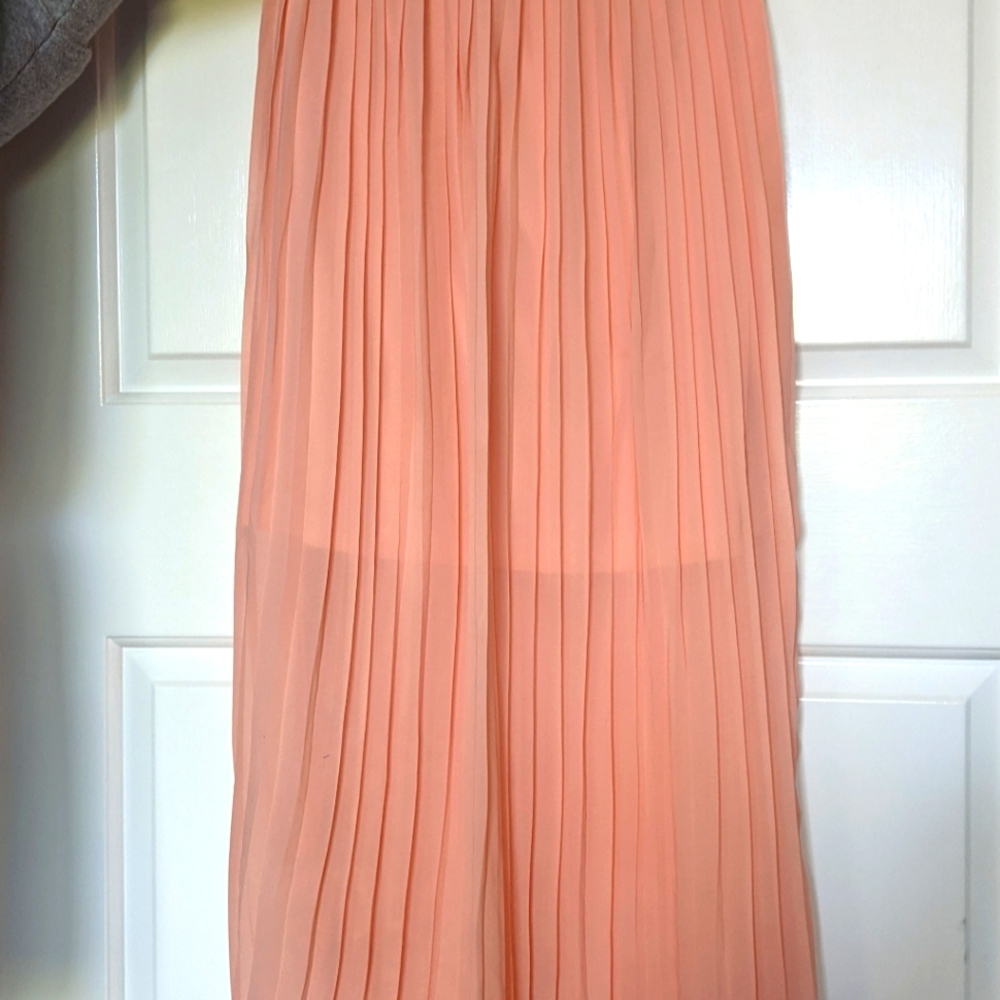 Full length pleated skirt